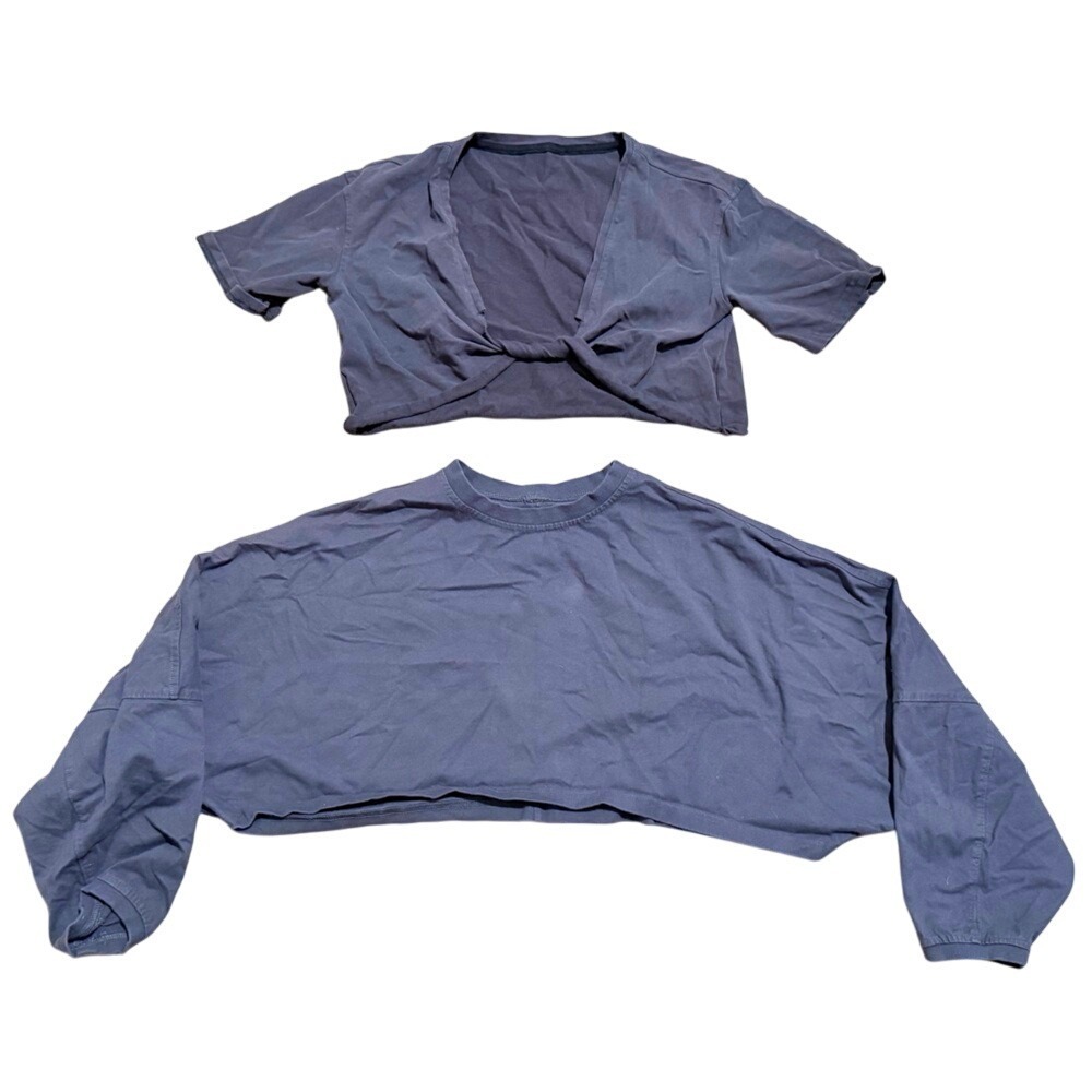 Commense Twist Shirt Bundle S Small Charcoal Dolman Gray Crop Top